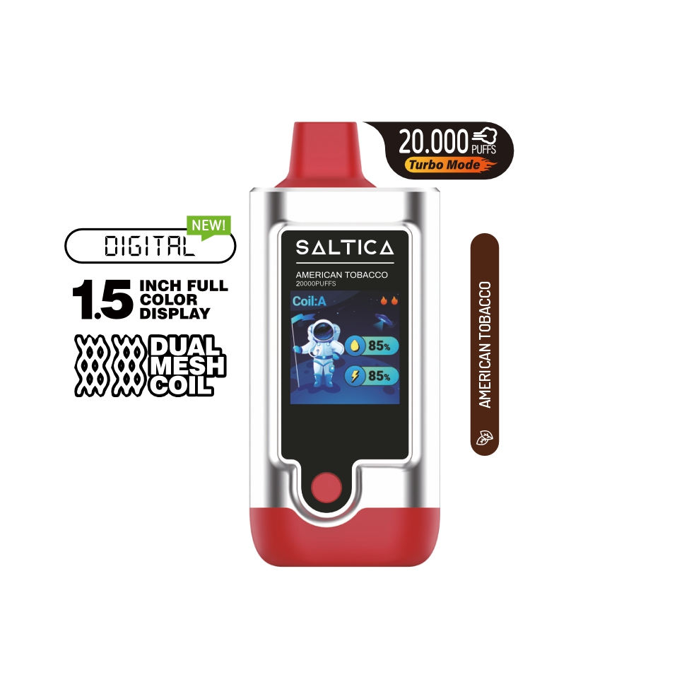 SALTICA DIGITAL 20000 PUFF AMERICAN TOBACCO - Görsel 3